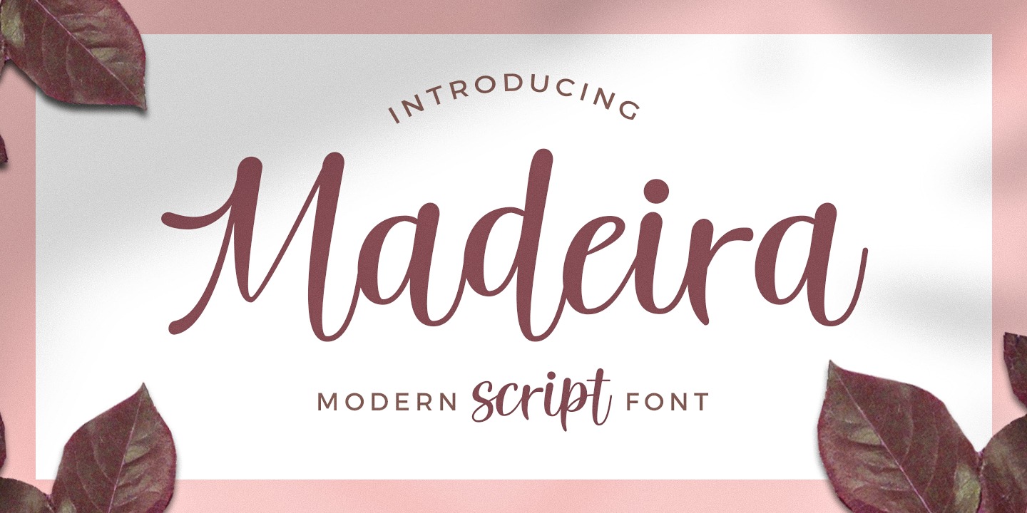 Пример шрифта Madeira Script